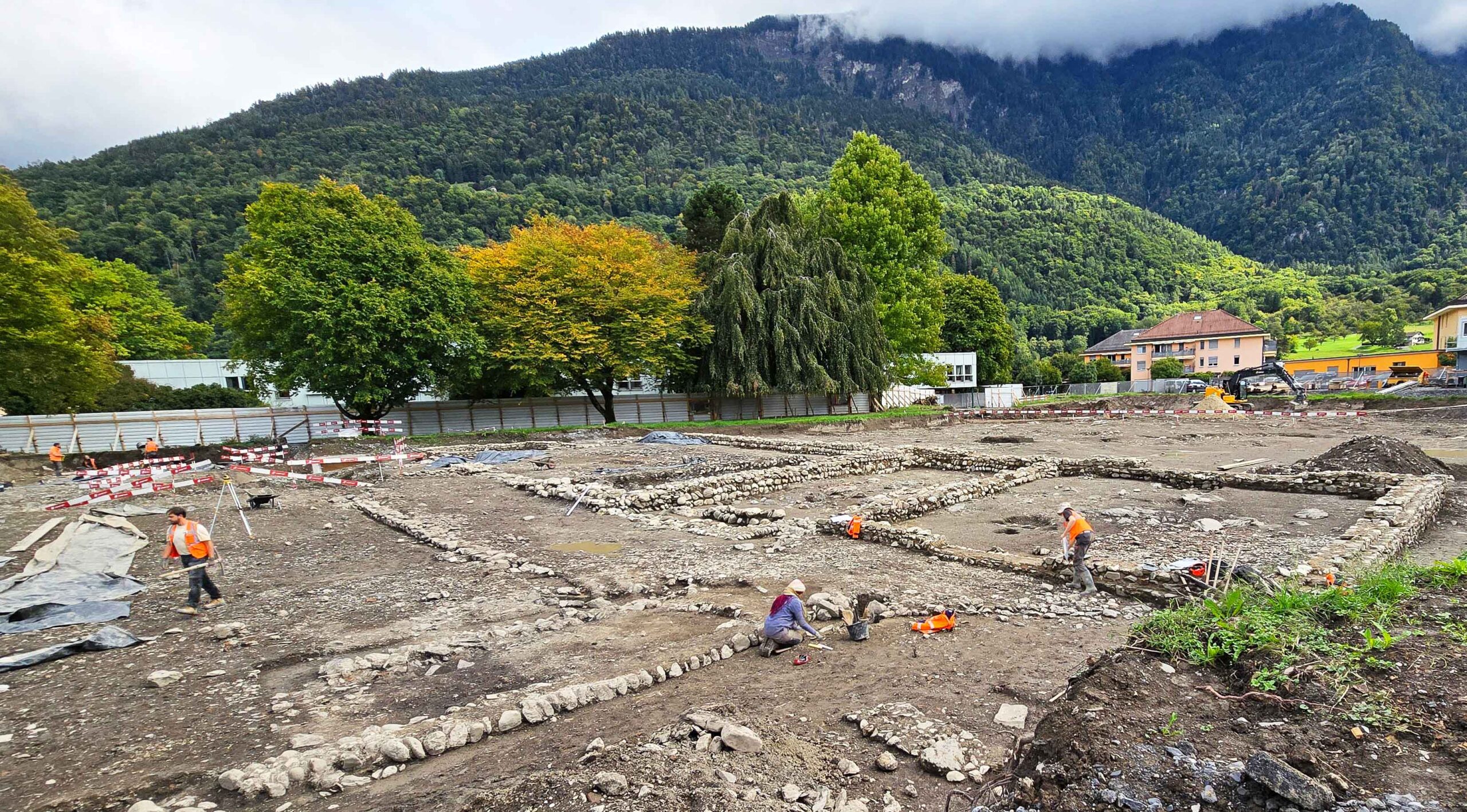 Chantier de fouilles à Bex